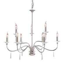 Finsbury Park 9-Light Chandelier Polished Nickel