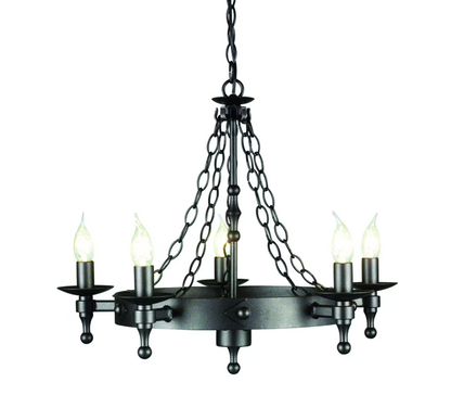 Warwick 5-Light Chandelier Graphite Black