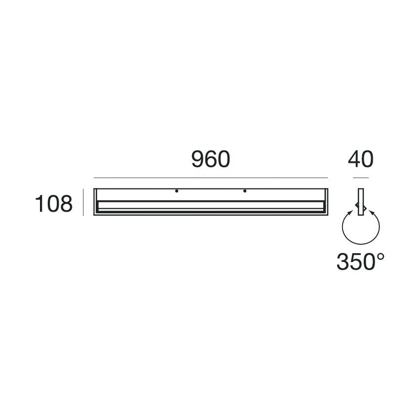 Tablet Mono Emission L96cm Wall Light