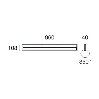 Tablet Mono Emission L96cm Wall Light