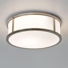 Mashiko 230 Small Round Ceiling Light Polished Chrome with Opal Glass