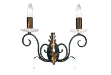 Amarilli 2-Light Wall Bracket with Clear Glass Drops