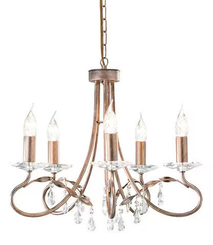 Christina 5-Light Chandelier Silver/Gold