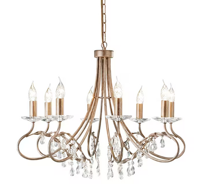 Christina 8-Light Chandelier Silver/Gold