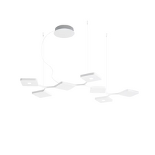 Quad Bi Emission 7 Moduli LED Pendant