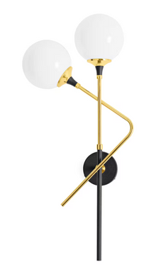 Galassia Double Wall Light in Gold & White