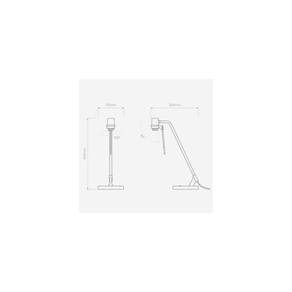 Edward Desk Lamp in Matt Black and Matt Gold