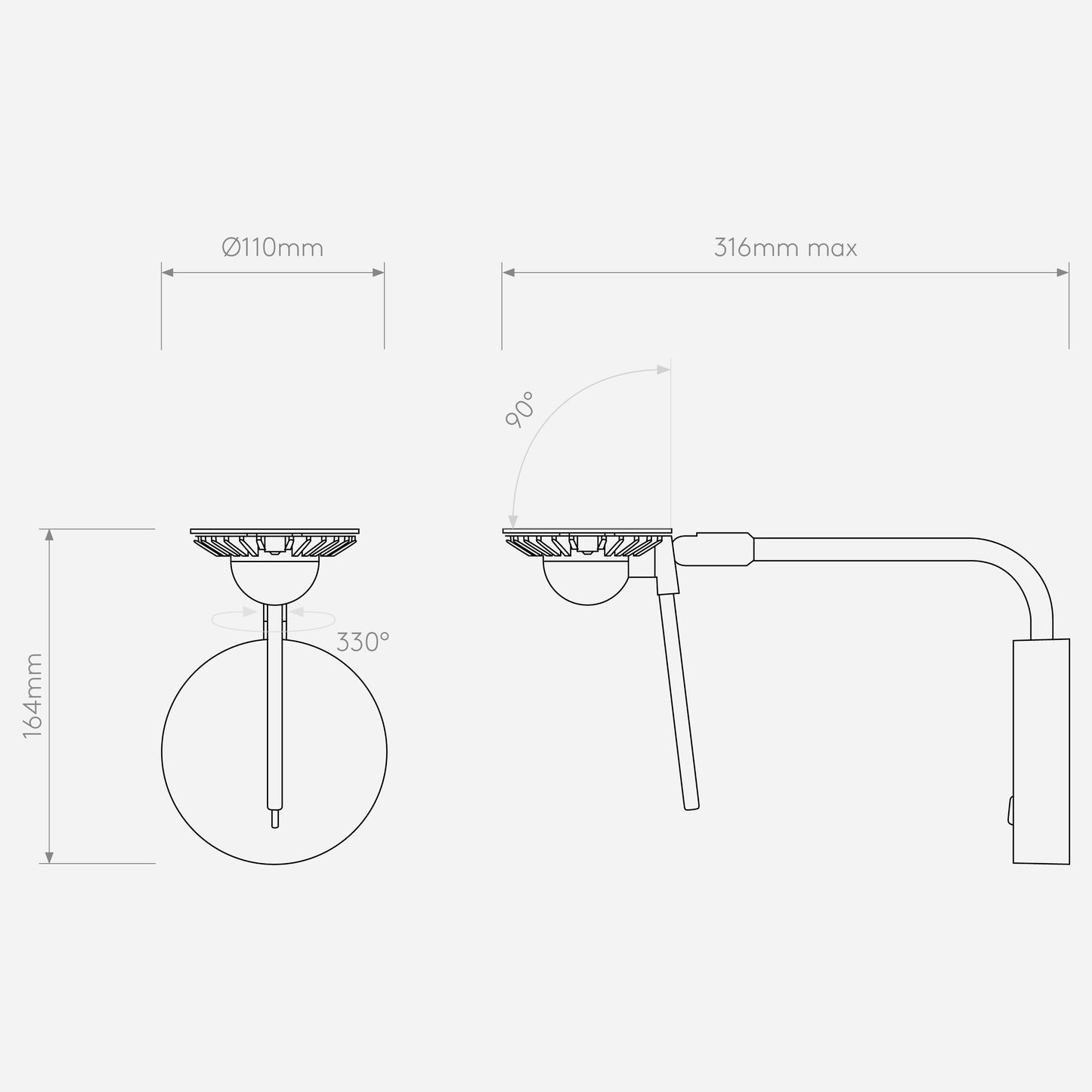 Astro Miura Swing Arm Wall Light