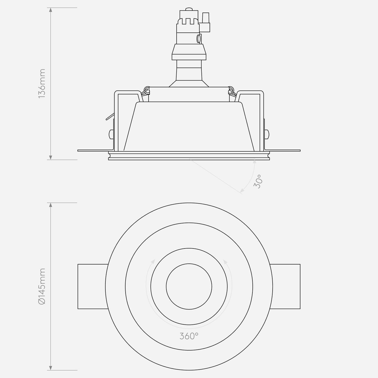 Astro Blanco Plaster Recessed Downlight