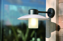 Aubanne Frosted Glass Downwards Wall Bracket with Flexible Polycarbonate Reflector