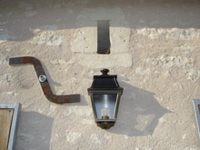 Avenue 2 Model 3 Clear Glass E27 Wall Bracket with Spot-Welded Sheet Metal