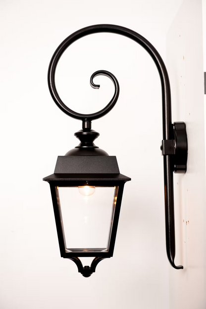 Place des Vosges 1 Evolution Model 5 Clear Glass Swan Neck E27 Wall Bracket