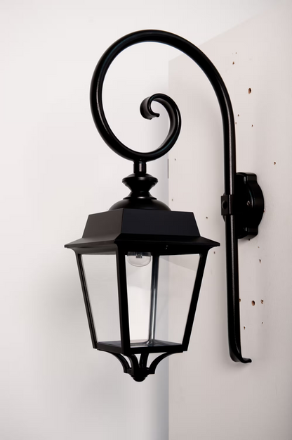 Place des Vosges 1 Evolution Model 5 Clear Glass Swan Neck E27 Wall Bracket