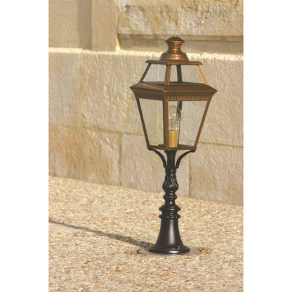 Place Des Vosges 3 Large Clear Glass Padestal with Four-Sided Lantern