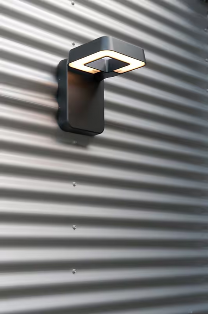 Square Satin Multi-Position 3000K LED Wall Light with Directable Lamp Head