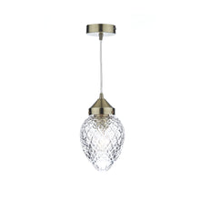 Agatha 1-Light Adjustable Glass Pendant