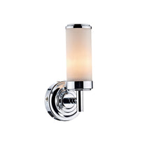 Century Single Wall Bracket Polished Chrome with Opal Glass