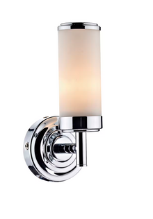 Century Single Wall Bracket Polished Chrome with Opal Glass