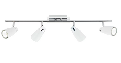 Loft 4-Light Bar Spotlight with Polished Chrome Accents