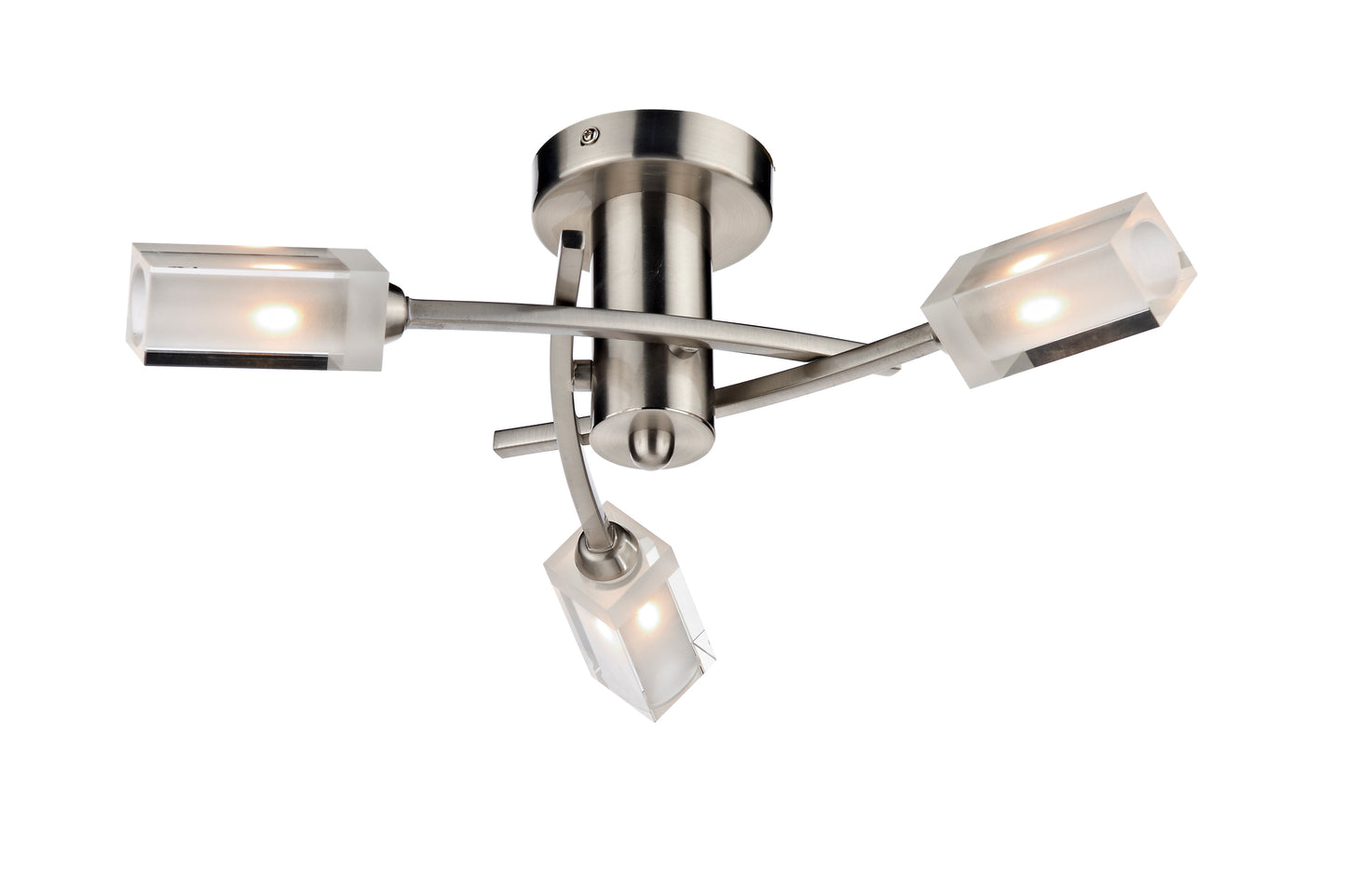 Dar Morgan 3-Light Semi Flush Ceiling Light