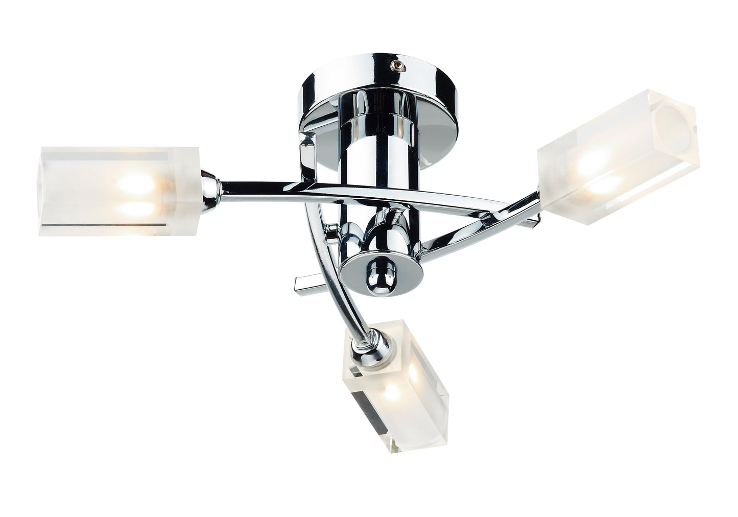 Dar Morgan 3-Light Semi Flush Ceiling Light
