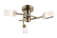 Dar Morgan 3-Light Semi Flush Ceiling Light