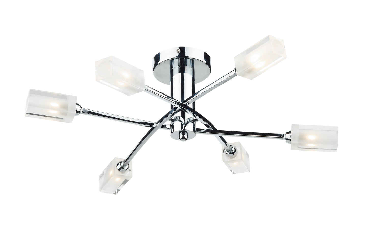 Dar Morgan 6-Light Semi Flush Ceiling Light