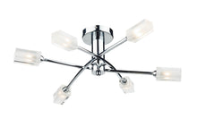 Dar Morgan 6-Light Semi Flush Ceiling Light