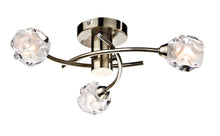 Dar Seattle 3-Light Semi-Flush Ceiling Light