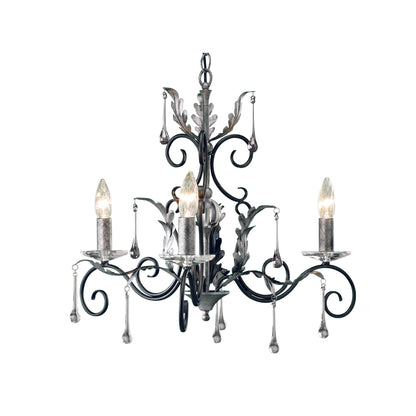 Amarilli 3-Light Chandelier with Clear Glass Drops