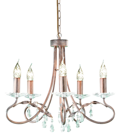Christina 5-Light Chandelier Silver/Gold