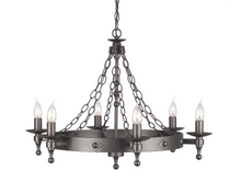 Warwick 6-Light Chandelier Graphite Black