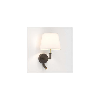 Club Reader Wall Light in Bronze and Natural Brass