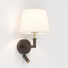 Club Reader Wall Light in Bronze and Natural Brass