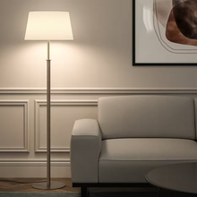 Club Floor Lamp in Bronze and Natural Brass