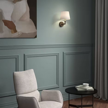 Club Wall Light in Bronze and Natural Brass