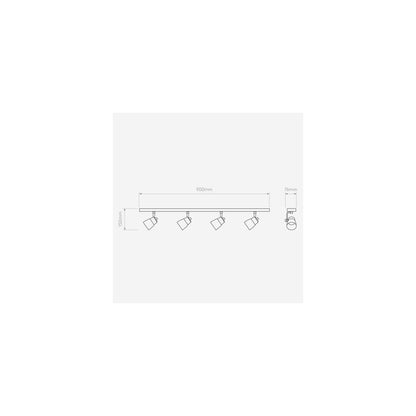 Juno Four Bar Ceiling Spotlight