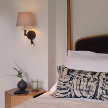 Club Reader Wall Light in Bronze and Natural Brass
