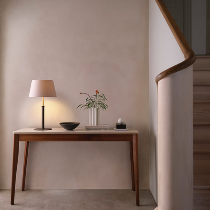 Club Table Lamp in Bronze/Natural Brass