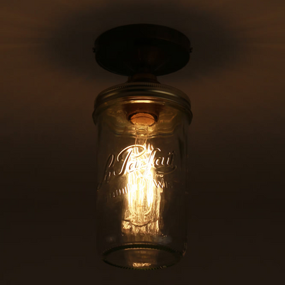 Jam Jar Flush Ceiling Fitting