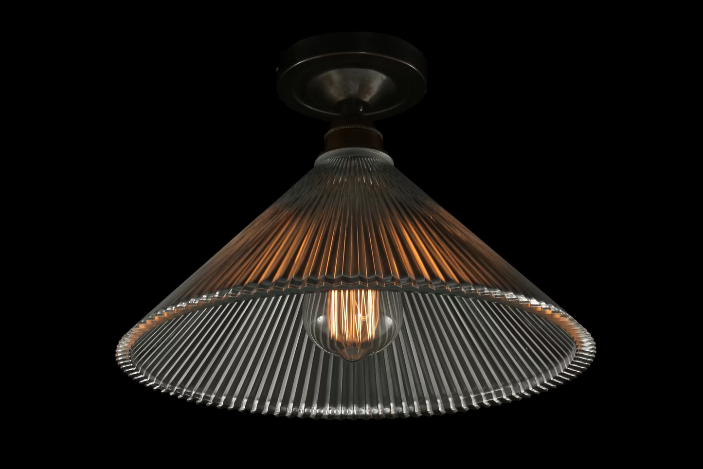 Hanoi Vintage Holophane Flush Ceiling Fitting