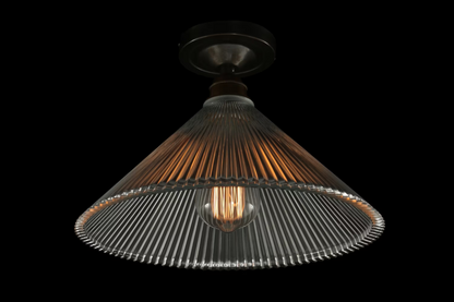Hanoi Vintage Holophane Flush Ceiling Fitting