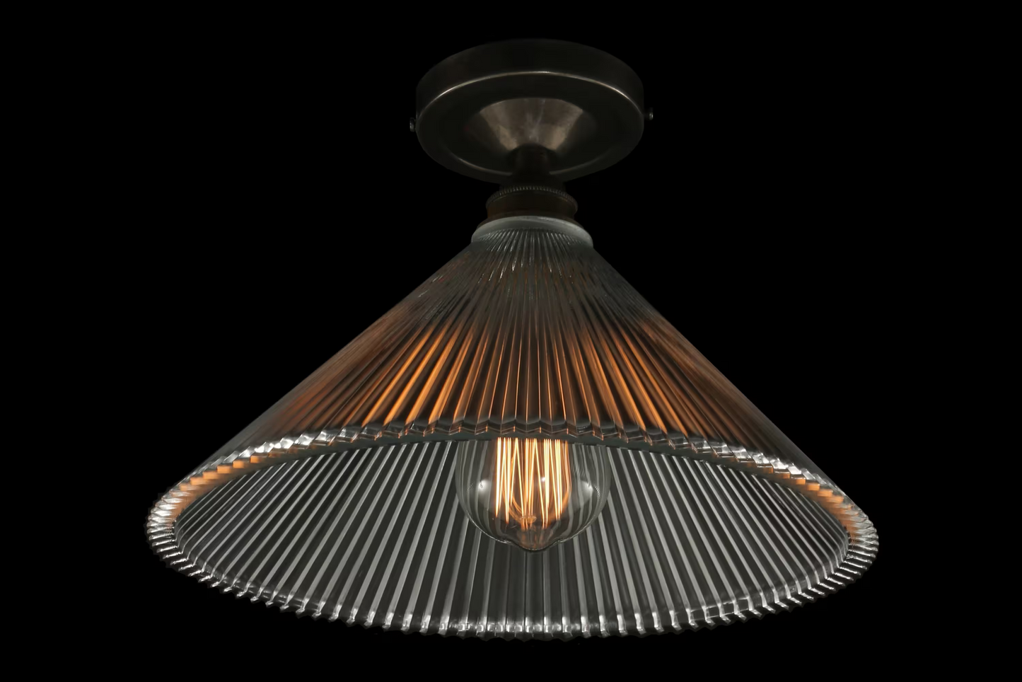 Hanoi Vintage Holophane Flush Ceiling Fitting
