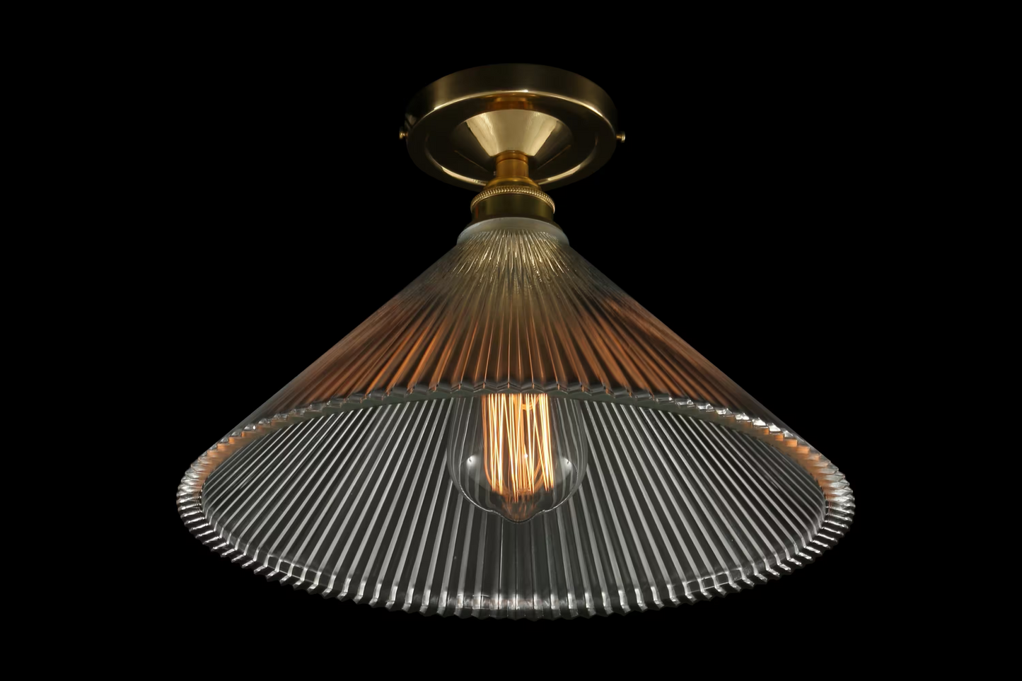 Hanoi Vintage Holophane Flush Ceiling Fitting