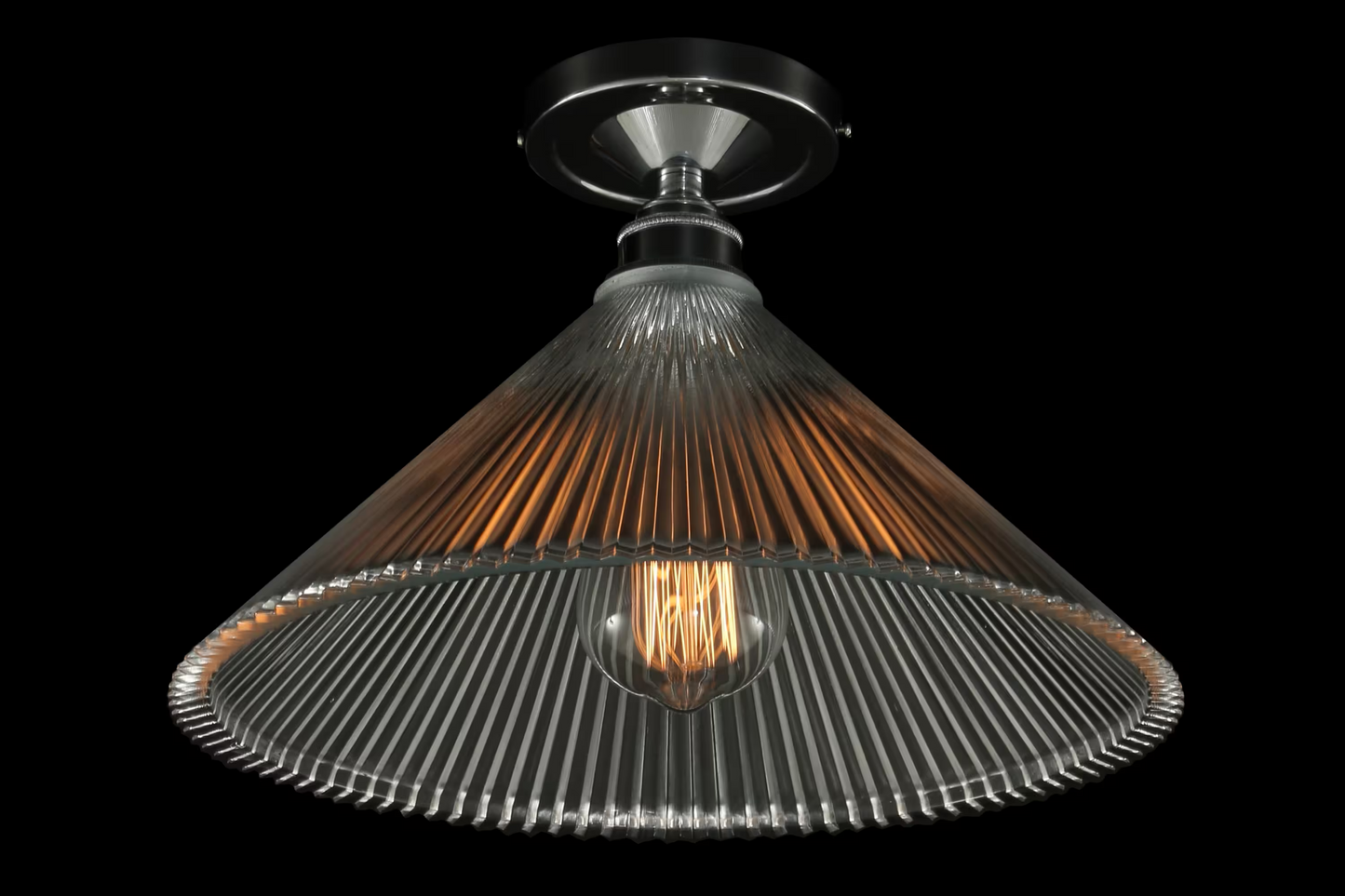 Hanoi Vintage Holophane Flush Ceiling Fitting