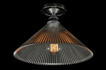 Hanoi Vintage Holophane Flush Ceiling Fitting