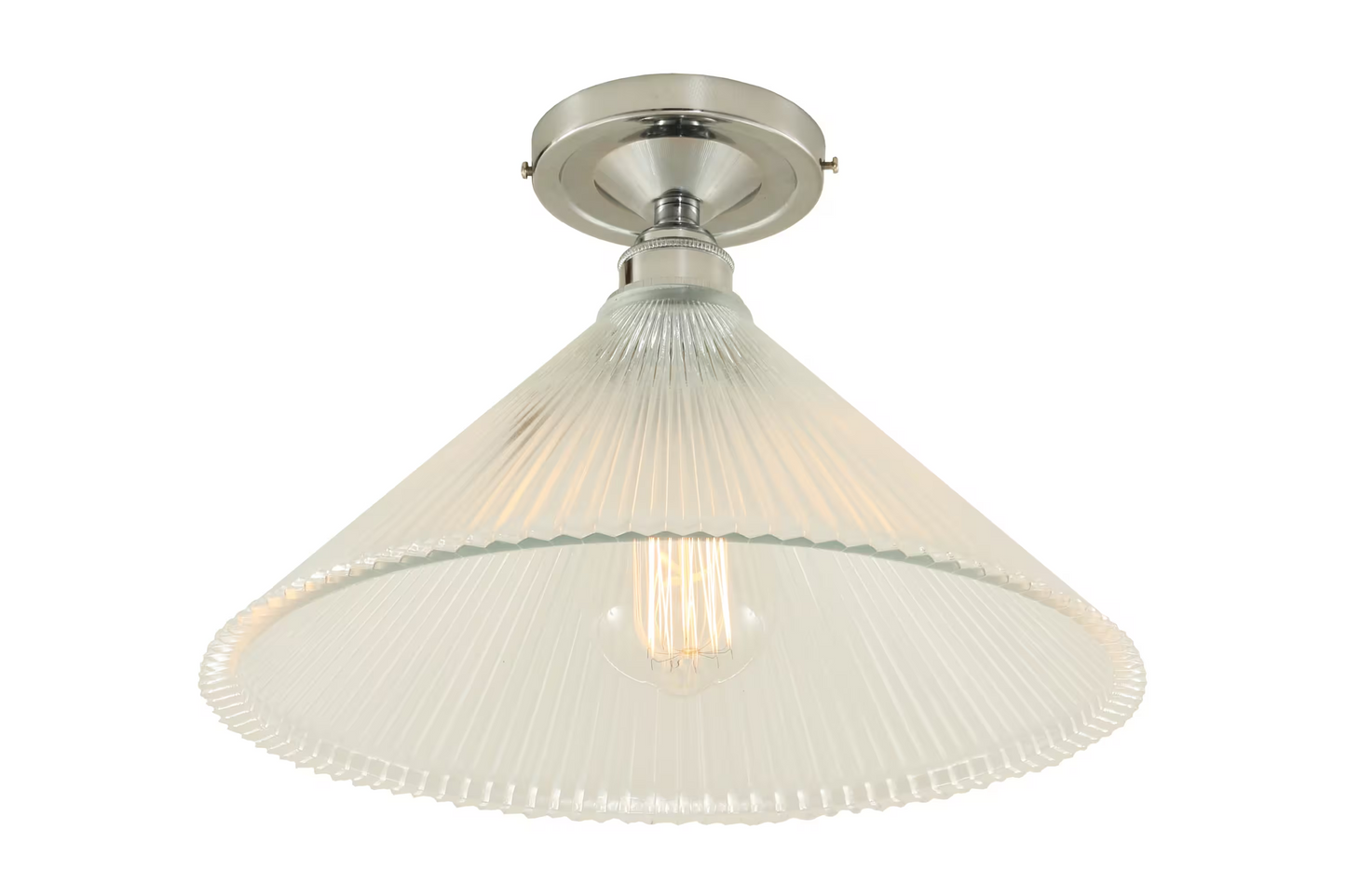 Hanoi Vintage Holophane Flush Ceiling Fitting