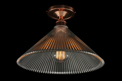 Hanoi Vintage Holophane Flush Ceiling Fitting