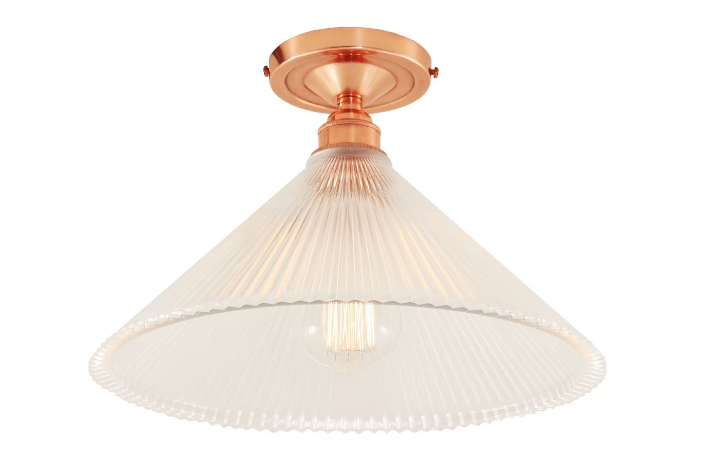 Hanoi Vintage Holophane Flush Ceiling Fitting