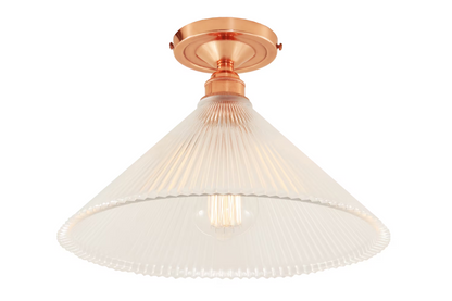 Hanoi Vintage Holophane Flush Ceiling Fitting